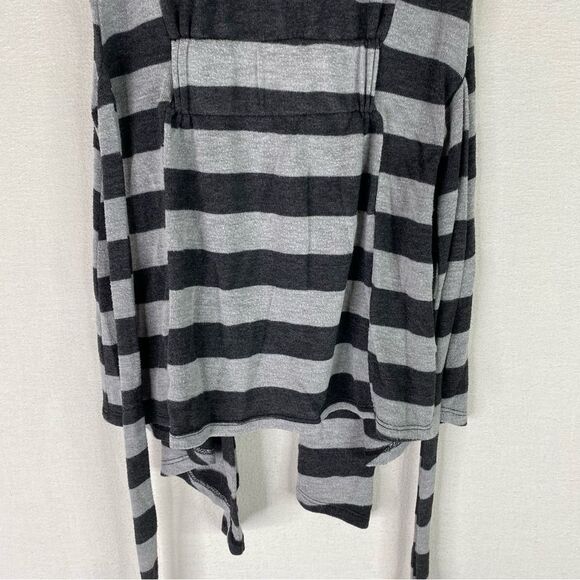 Pretty Good Vest Women’s Gray Stripes Tie Sleeveless Y2K Vintage Open Front M - Picture 8 of 10